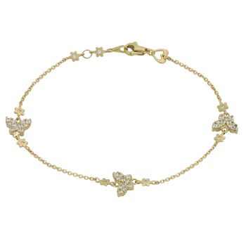 Rolo' chain butterfly bracelet
