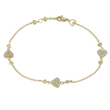 Rolo' chain heart bracelet