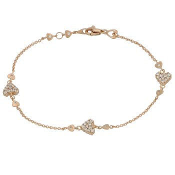 Rolo' chain heart bracelet