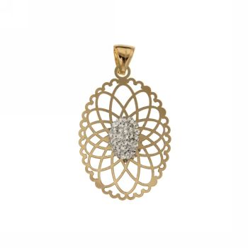 Pendente ovale giallo 2misura