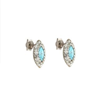 Resin and zircon earrings