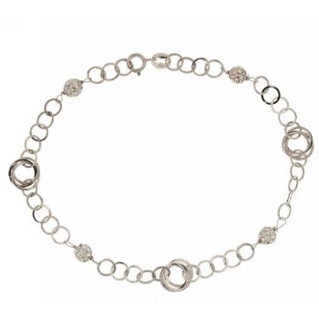Resin and zircon bead bracelet