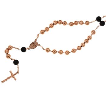 Onyx bead Rosary