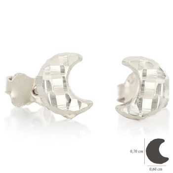 Orecchini luna sfaccettata