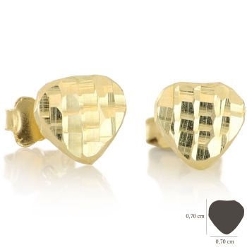 Orecchini cuore sfaccettato
