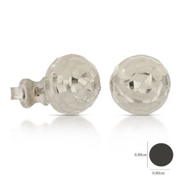 Orecchini mezza sfera sfaccettata