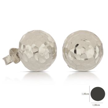 Orecchini mezza sfera sfaccettata