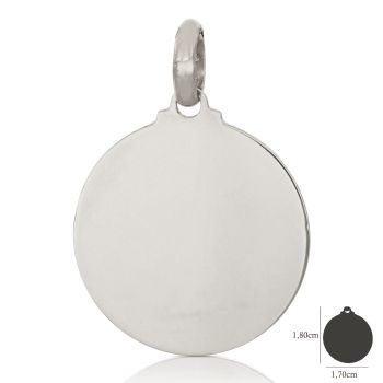 Medaglia tonda bianca mis4