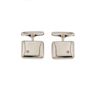 Whale backing cufflinks with brilliants