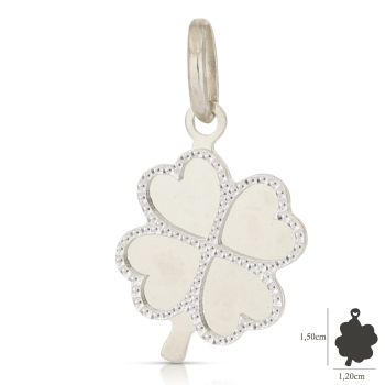 Pendente Quadrifoglio bianco mis.1