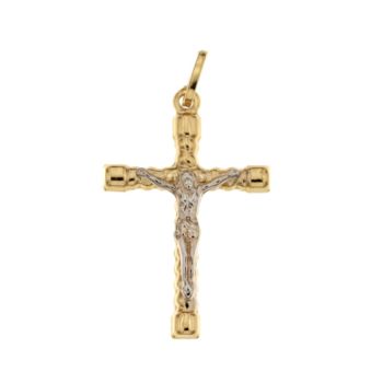 Hollow stamped cross with Christ