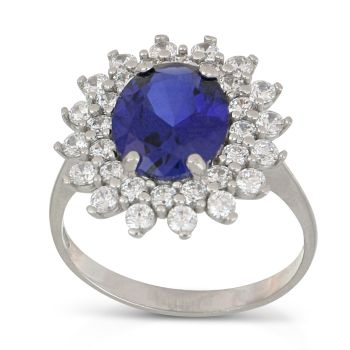 Anello con pietra blue