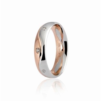 Galassia wedding ring with 8 diamonds