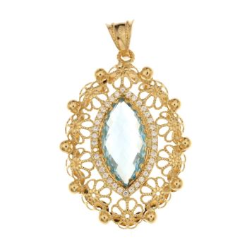 Light blue gem pendant
