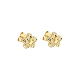 Openworked flower shaped earrings