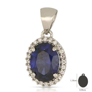 Pendente con pietra blue
