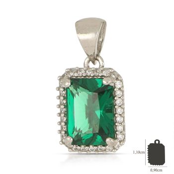 Pendente con pietra verde