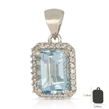 Pendente con pietra azzurra