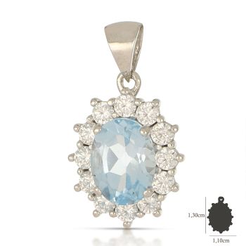 Pendente con pietra azzurra