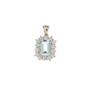 Pendente con pietra azzurra