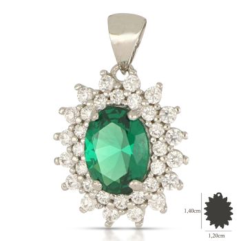 Pendente con pietra verde