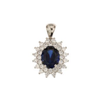 Pendente con pietra blue