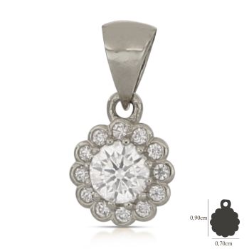 Pendente fiore bianco misura1
