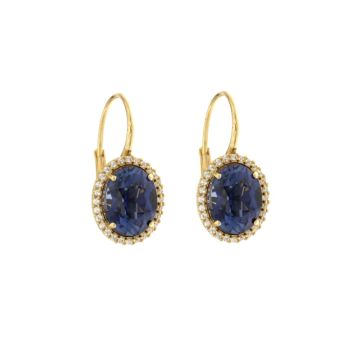 Blue gem earrings