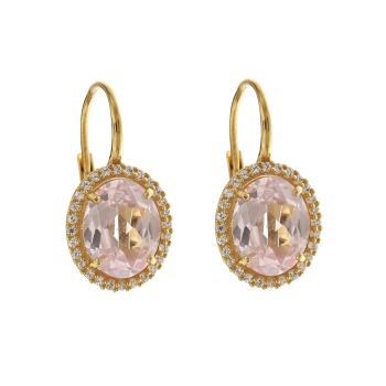 Pink gem earrings