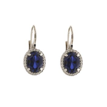 Blue gem earrings