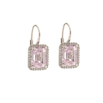 Orecchini con pietra rosa