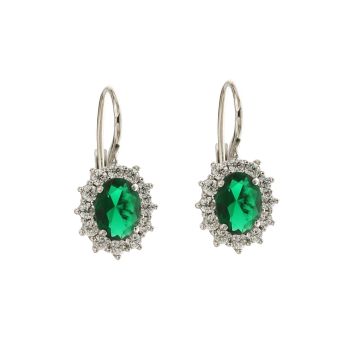 Green gem earrings