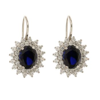 Orecchini con pietra blue