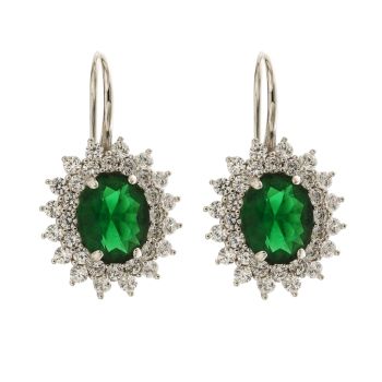 Orecchini con pietra verde
