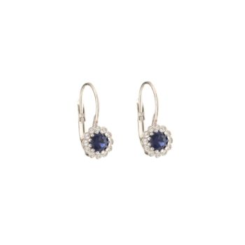 Orecchini solitario blue