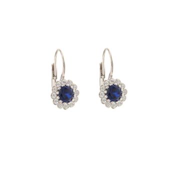 Orecchini solitario blue