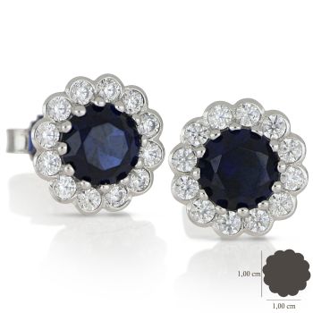 Orecchini solitario blue
