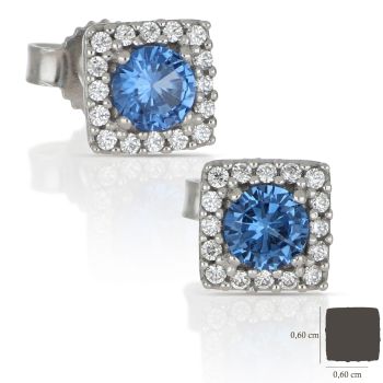 Orecchini con pietra azzurra