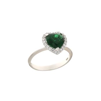 Anello solitario pietra verde