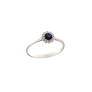 Anello solitario pietra blue