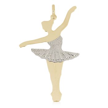 Ballet dancer shaped pendant