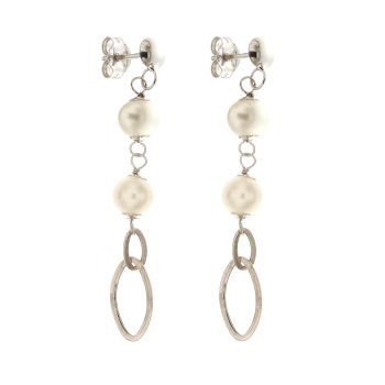 Drop oval earrings