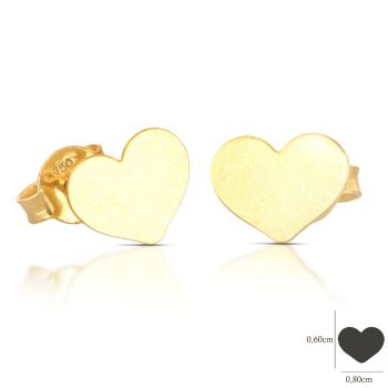 Orecchini cuore a lastra mis.2