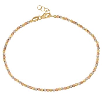 faceted ball bead bracelet