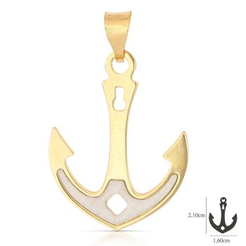 Pendente Ancora bicolore mis.2