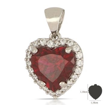 Pendente con pietra rossa