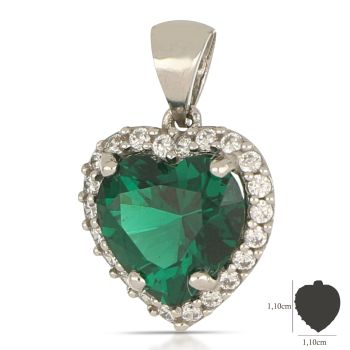 Pendente con pietra verde