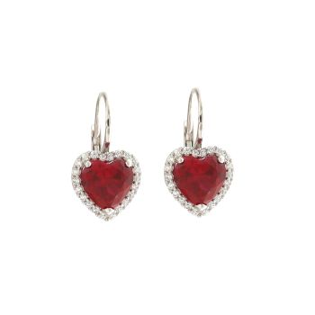 Red gem earrings