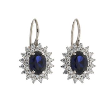 Orecchini con pietra blue