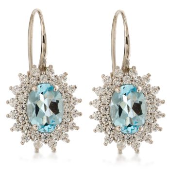 Light Blue gem earrings